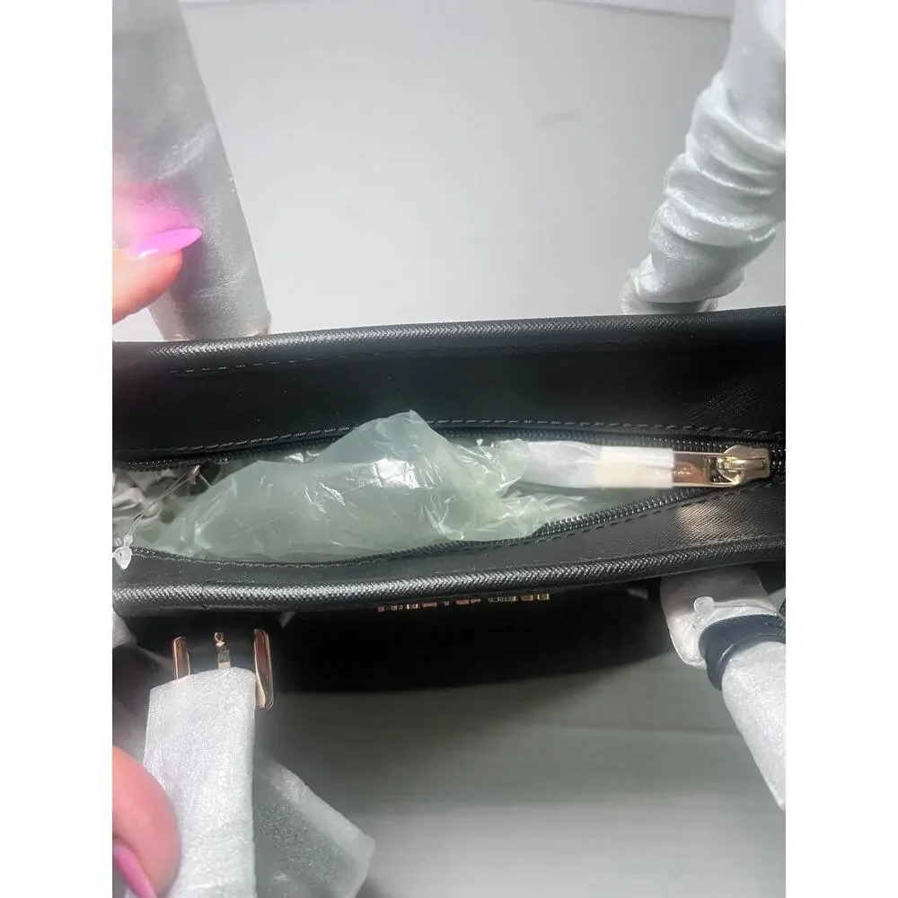 Michael Kors Jet Set Travel Small Logo Top-Zip Tote – Black MK Signature – NWT - Picture 2 of 7